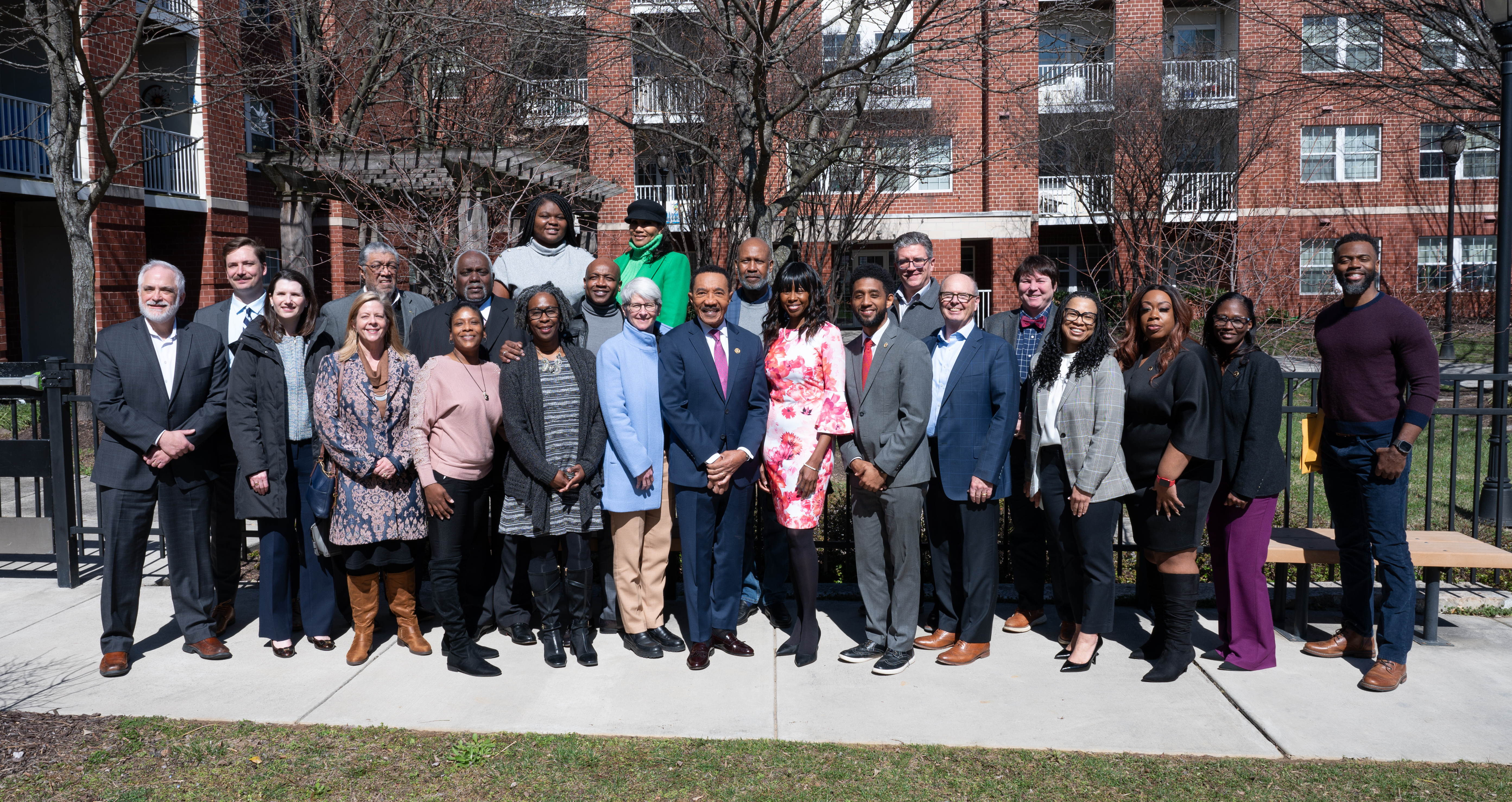 A group photo of Housing Accelerator awardees, City agencies, local and federal leaders.